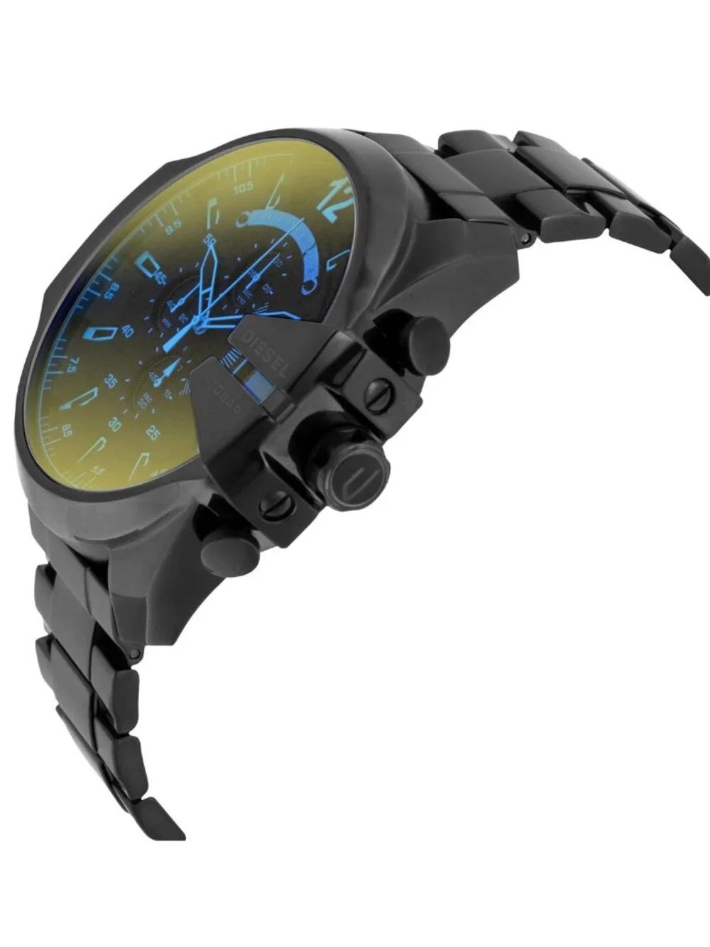 NWT Diesel Mega Chief Black Ion-plated Stainless Steel Men's Watch